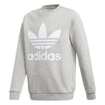 textil Barn Sweatshirts adidas Originals TREFOIL CREW Grå