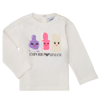 textil Flickor Långärmade T-shirts Emporio Armani 6HET02-3J2IZ-0101 Vit