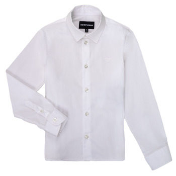 textil Pojkar Långärmade skjortor Emporio Armani 8N4CJ0-1N06Z-0100 Vit