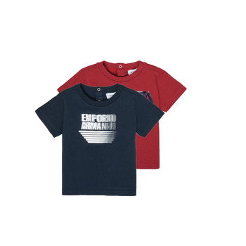 textil Pojkar T-shirts Emporio Armani 6HHD22-4J09Z-0353 Flerfärgad