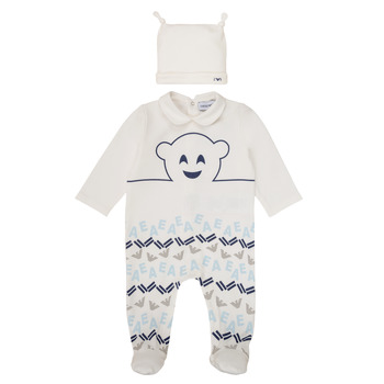 textil Pojkar Pyjamas/nattlinne Emporio Armani 6HHV08-4J3IZ-0101 Vit / Blå