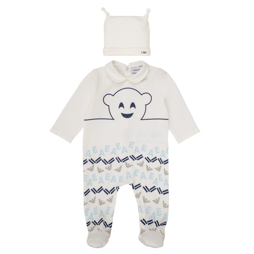 textil Pojkar Pyjamas/nattlinne Emporio Armani 6HHV08-4J3IZ-0101 Vit / Blå