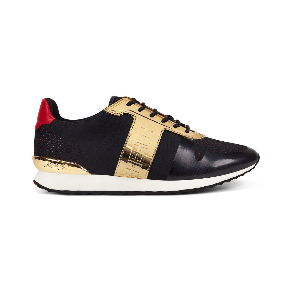 Skor Herr Sneakers Ed Hardy Mono runner-metallic black/gold Svart