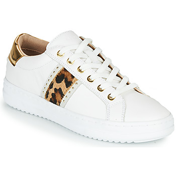 Skor Dam Sneakers Geox PONTOISE Vit / Leopard