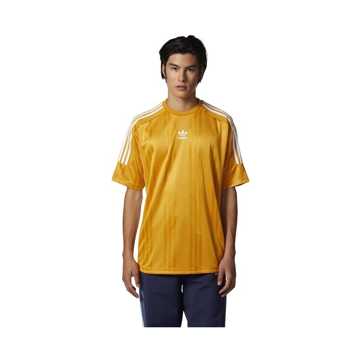 textil Herr T-shirts adidas Originals Originals Jacquard 3 Stripes Tshirt Gul