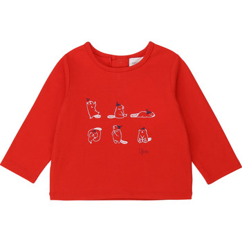 textil Flickor Långärmade T-shirts Carrément Beau Y95252 Röd