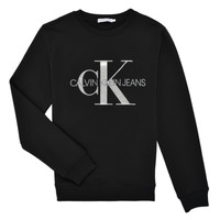 textil Barn Sweatshirts Calvin Klein Jeans MONOGRAM SWEAT Svart