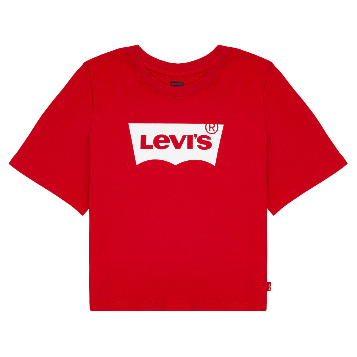 textil Flickor T-shirts Levi's LIGHT BRIGHT CROPPED TEE Röd