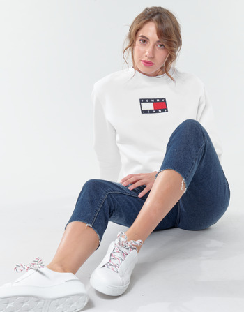 Tommy Jeans TJW TOMMY FLAG CREW Vit