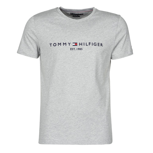textil Herr T-shirts Tommy Hilfiger TOMMY LOGO TEE Grå