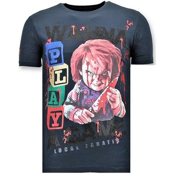textil Herr T-shirts Local Fanatic Lyx Chucky Childs Play N Blå