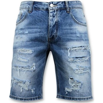 textil Herr Shorts / Bermudas Enos Short Pants Ripped Short Blå