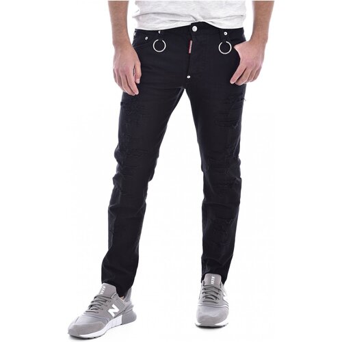 textil Herr Skinny Jeans Dsquared S74LB0493 Svart