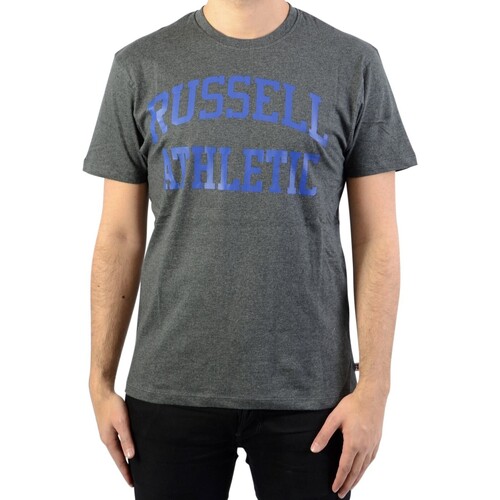 textil Herr T-shirts Russell Athletic 131036 Grå