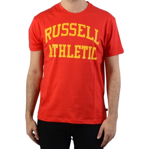 textil Herr T-shirts Russell Athletic 131032 Röd