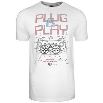 textil Herr T-shirts Monotox Plugplay Vit