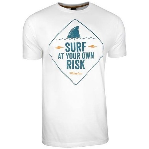 textil Herr T-shirts Monotox Surf Risk Vit