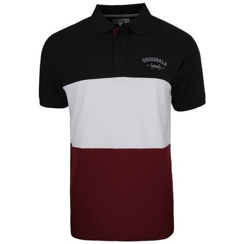 textil Herr T-shirts Monotox Polo College Svarta, Vit, Rödbrunt