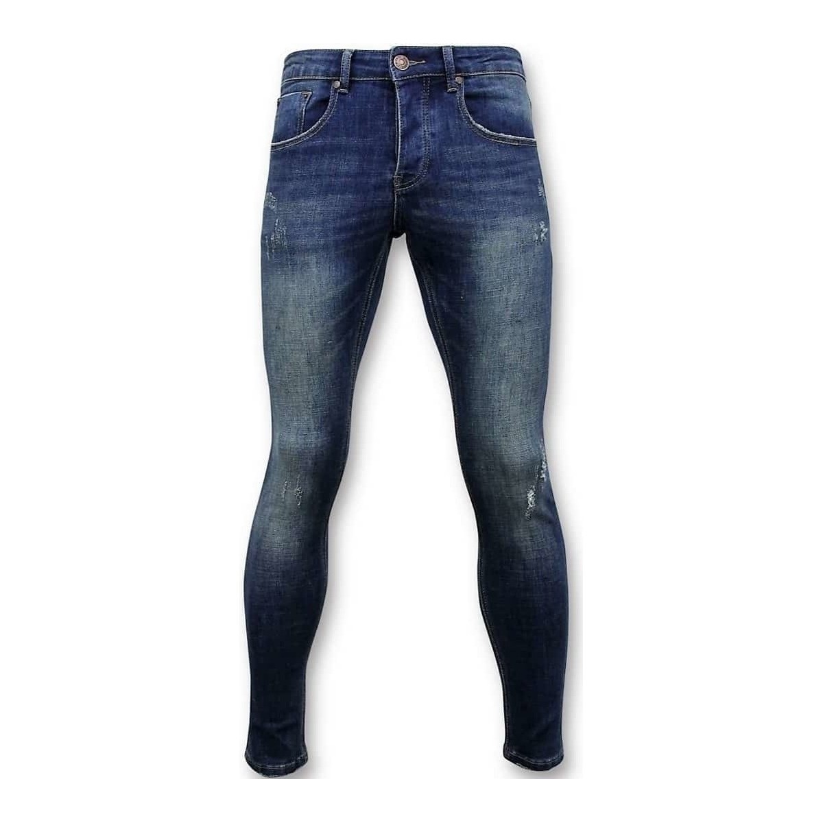 textil Herr Stuprörsjeans True Rise Classic Jeans D Blå