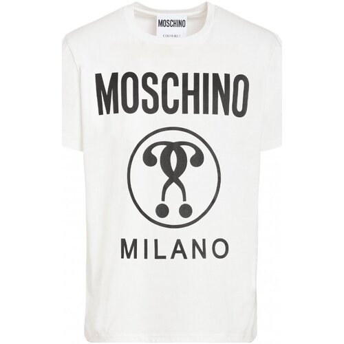 textil Herr T-shirts Moschino ZPA0706 Vit