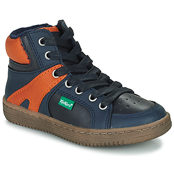 Skor Pojkar Höga sneakers Kickers Lowell Marin / Orange