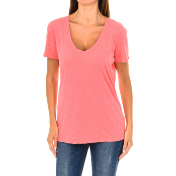 textil Dam T-shirts & Pikétröjor Armani jeans 3Y5T45-5JZMZ-1480 Röd