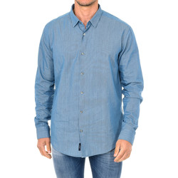 textil Herr Långärmade skjortor Armani jeans 3Y6C09-6NDZZ-0500 Blå