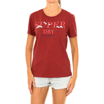 textil Dam T-shirts Superdry W1010062A-N1N Röd