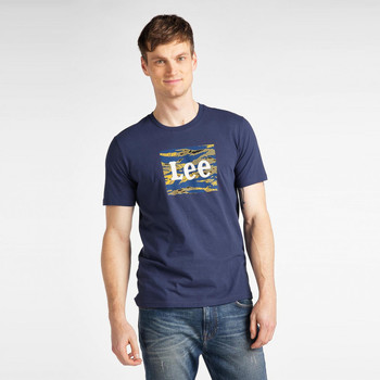 textil Herr T-shirts Lee T-shirt  Camo Package Dark Navy Blå
