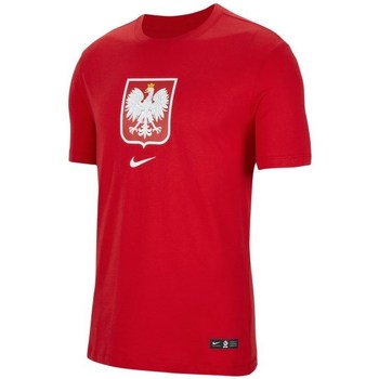 textil Pojkar T-shirts Nike JR Polska Crest Röd