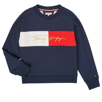 textil Flickor Sweatshirts Tommy Hilfiger KG0KG05497-C87-J Marin