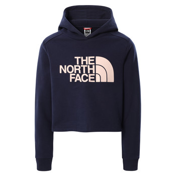 textil Flickor Sweatshirts The North Face DREW PEAK CROPPED HOODIE Marin