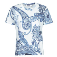 textil Dam T-shirts Desigual POPASLEY Blå