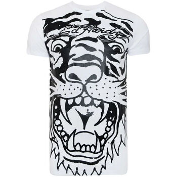 textil Herr T-shirts Ed Hardy - Big-tiger t-shirt Vit
