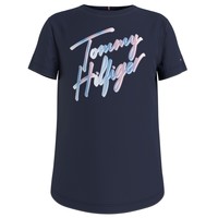 textil Flickor T-shirts Tommy Hilfiger KG0KG05870-C87 Marin