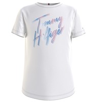 textil Flickor T-shirts Tommy Hilfiger KG0KG05870-YBR Vit