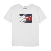 textil Flickor T-shirts Tommy Hilfiger MONCHE Vit
