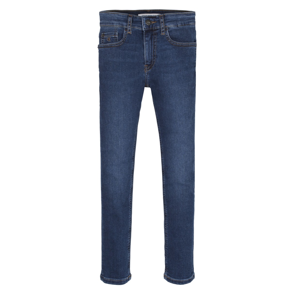 textil Pojkar Skinny Jeans Calvin Klein Jeans ESSENTIAL ROYAL BLUE STRETCH Blå