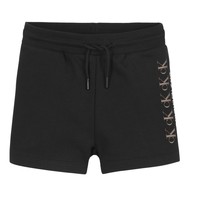 textil Flickor Shorts / Bermudas Calvin Klein Jeans CK REPEAT FOIL KNIT SHORTS Svart