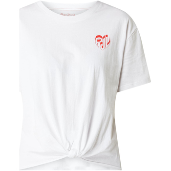 textil Dam T-shirts & Pikétröjor Pepe jeans PL504458 Vit