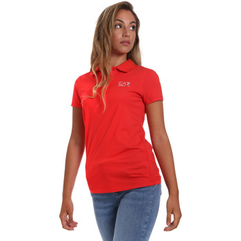 textil Dam T-shirts & Pikétröjor Ea7 Emporio Armani 3HTF57 TJ29Z Röd