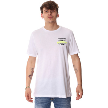 textil Herr T-shirts Antony Morato MMKS01786 FA100189 Vit
