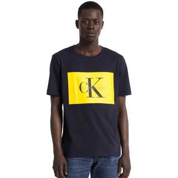 textil Herr T-shirts & Pikétröjor Calvin Klein Jeans J30J307427 Blå
