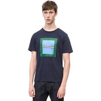 textil Herr T-shirts & Pikétröjor Calvin Klein Jeans K10K102679 Blå