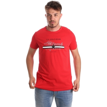 textil Herr T-shirts & Pikétröjor U.S Polo Assn. 51520 51655 Röd