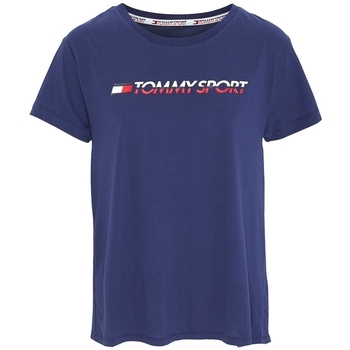 textil Dam T-shirts & Pikétröjor Tommy Hilfiger S10S100061 Blå