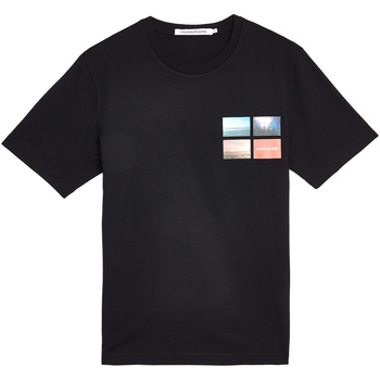 textil Herr T-shirts & Pikétröjor Calvin Klein Jeans J30J312834 Svart