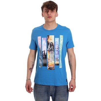 textil Herr T-shirts Gaudi 011BU64028 Blå