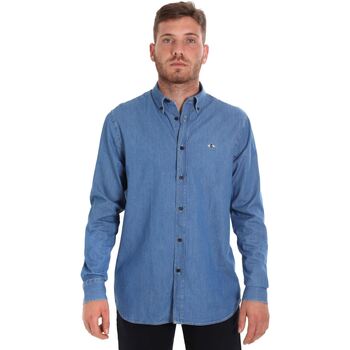 textil Herr Långärmade skjortor Les Copains 9U2361 Blå