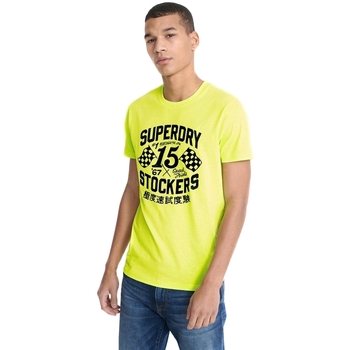 textil Herr T-shirts Superdry M1010259A Gul